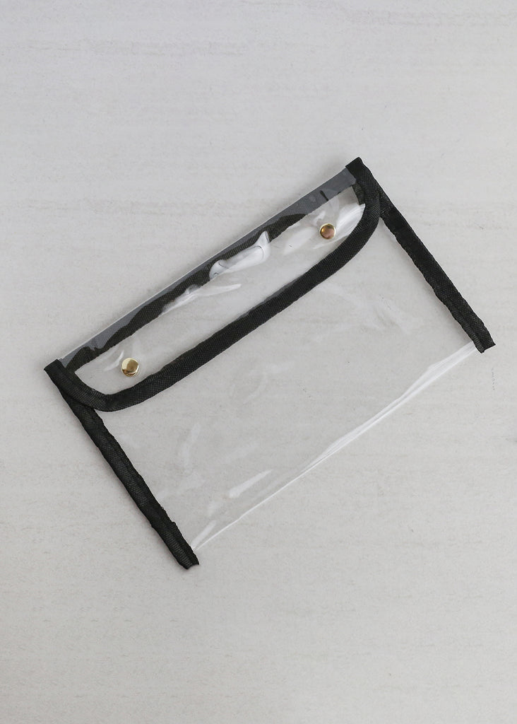 Clear Snap Pouch Black ACCESSORIES - Shop Miss A