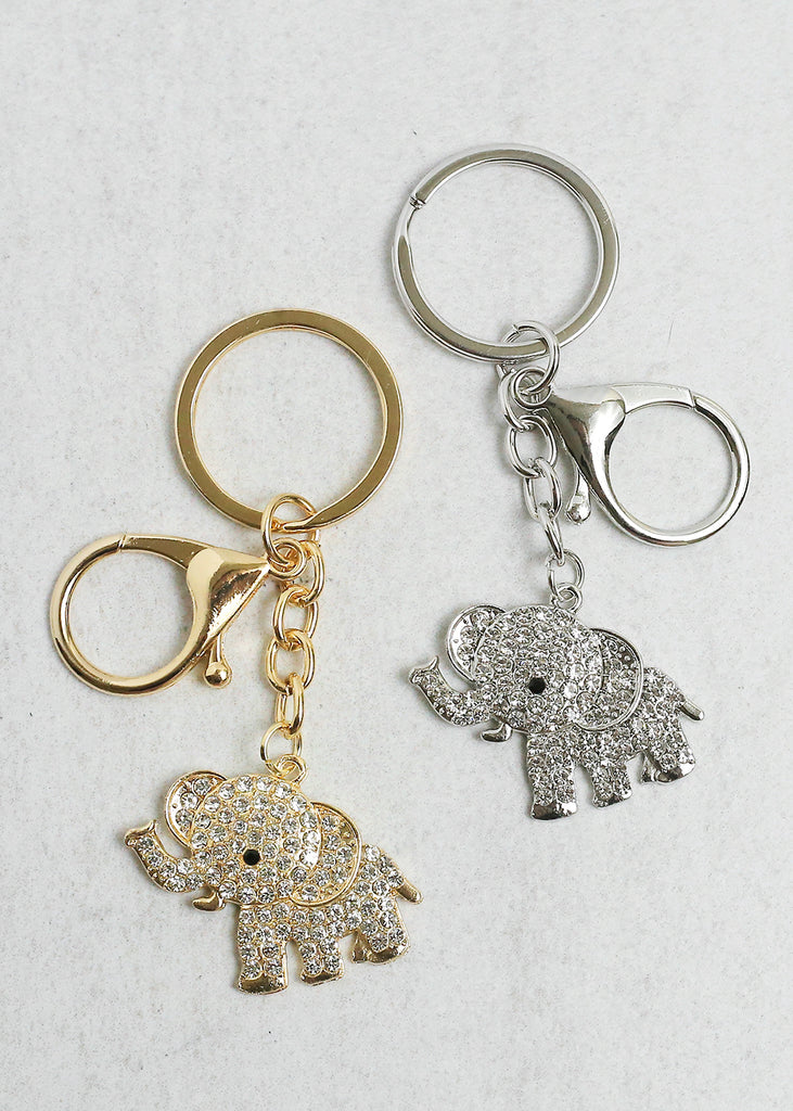 Rhinestone Elephant Keychain  ACCESSORIES - Shop Miss A