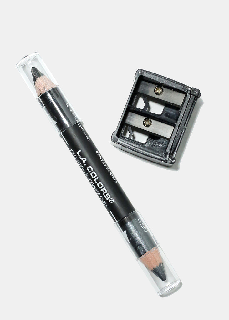 L.A. Colors Dual Liner & Shadow Pencil w/ Sharpener- Smokey  COSMETICS - Shop Miss A